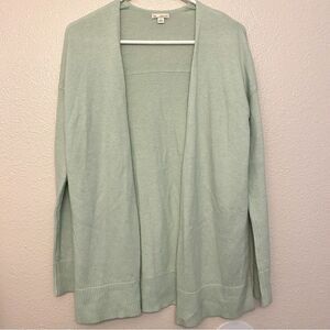 Gap mint green thin knit Long sleeve open front sweater cardigan wool blend S